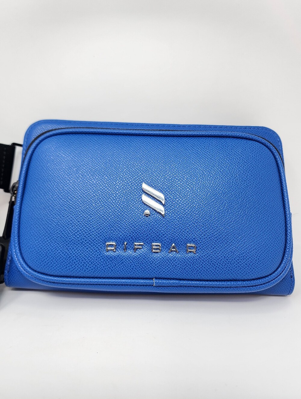 Rifbar Blue Double Zipper Crossbody Belt Bag - Picture 2 of 6